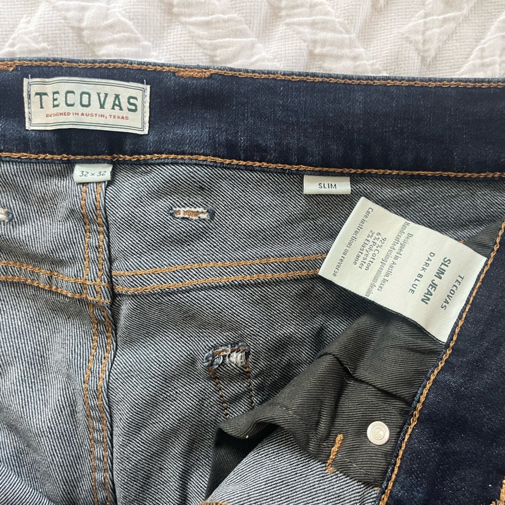 Tecovas Dark Blue Slim Jeans 32x32